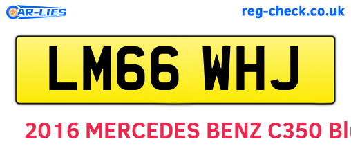LM66WHJ are the vehicle registration plates.
