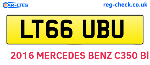 LT66UBU are the vehicle registration plates.