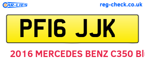PF16JJK are the vehicle registration plates.