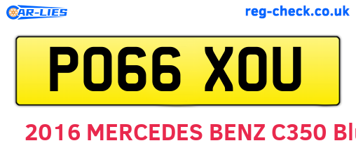PO66XOU are the vehicle registration plates.