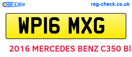 WP16MXG are the vehicle registration plates.