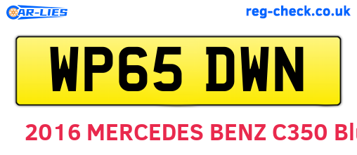 WP65DWN are the vehicle registration plates.