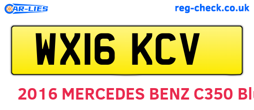 WX16KCV are the vehicle registration plates.