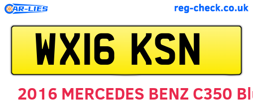 WX16KSN are the vehicle registration plates.
