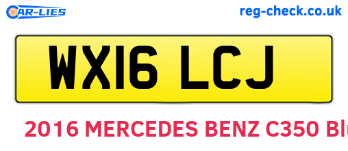WX16LCJ are the vehicle registration plates.