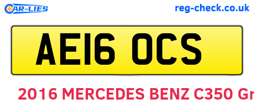 AE16OCS are the vehicle registration plates.