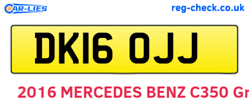 DK16OJJ are the vehicle registration plates.