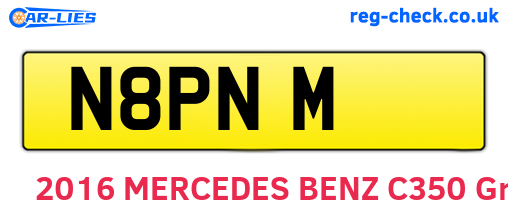 N8PNM are the vehicle registration plates.