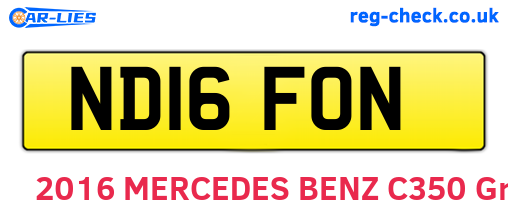 ND16FON are the vehicle registration plates.