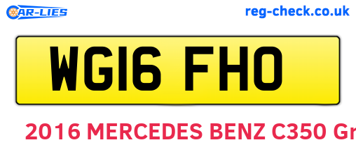WG16FHO are the vehicle registration plates.