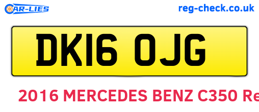 DK16OJG are the vehicle registration plates.