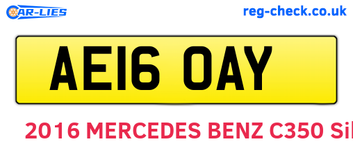 AE16OAY are the vehicle registration plates.