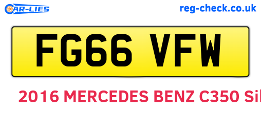 FG66VFW are the vehicle registration plates.