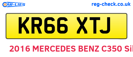 KR66XTJ are the vehicle registration plates.