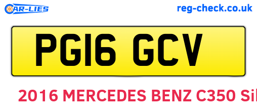PG16GCV are the vehicle registration plates.