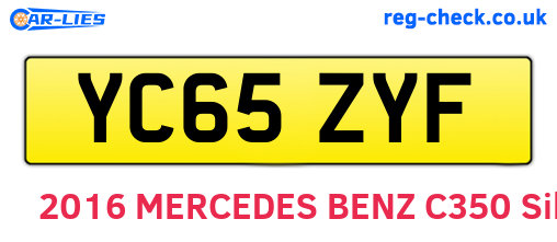 YC65ZYF are the vehicle registration plates.