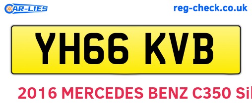 YH66KVB are the vehicle registration plates.