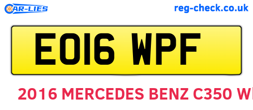 EO16WPF are the vehicle registration plates.