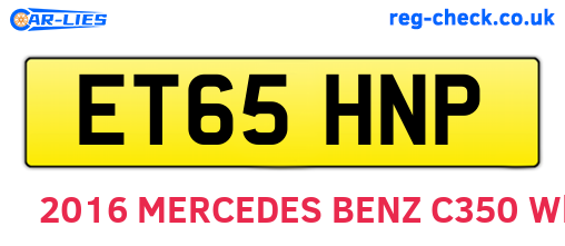 ET65HNP are the vehicle registration plates.