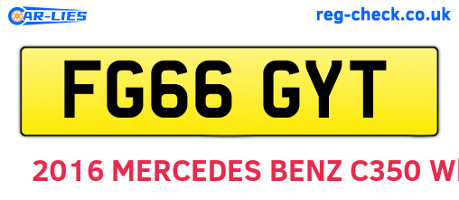 FG66GYT are the vehicle registration plates.