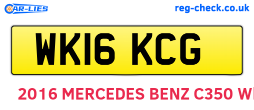 WK16KCG are the vehicle registration plates.