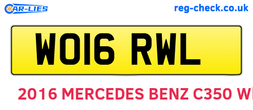 WO16RWL are the vehicle registration plates.
