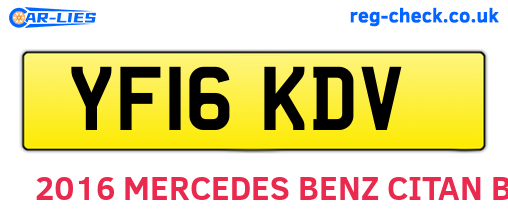 YF16KDV are the vehicle registration plates.