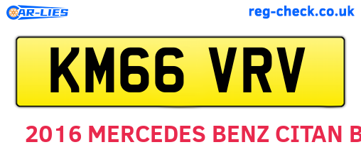 KM66VRV are the vehicle registration plates.