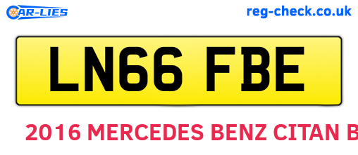 LN66FBE are the vehicle registration plates.