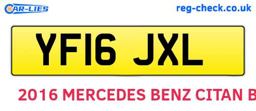 YF16JXL are the vehicle registration plates.