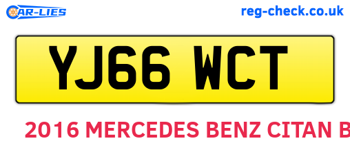 YJ66WCT are the vehicle registration plates.