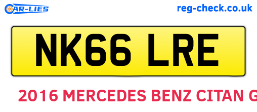 NK66LRE are the vehicle registration plates.