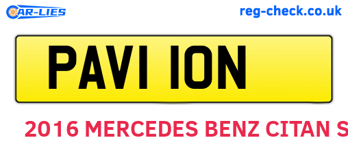 PAV110N are the vehicle registration plates.