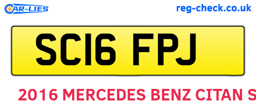 SC16FPJ are the vehicle registration plates.
