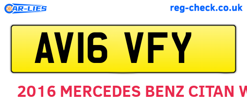 AV16VFY are the vehicle registration plates.