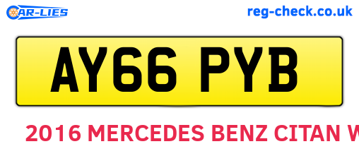 AY66PYB are the vehicle registration plates.