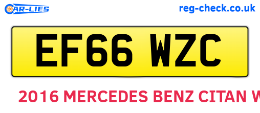 EF66WZC are the vehicle registration plates.