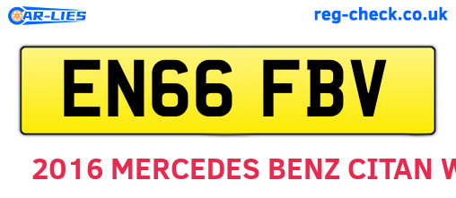 EN66FBV are the vehicle registration plates.