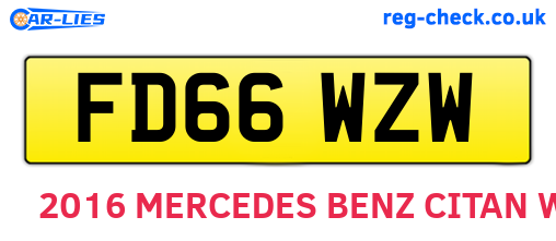 FD66WZW are the vehicle registration plates.