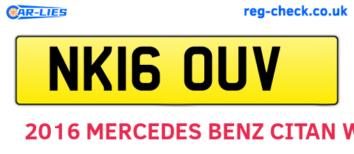 NK16OUV are the vehicle registration plates.