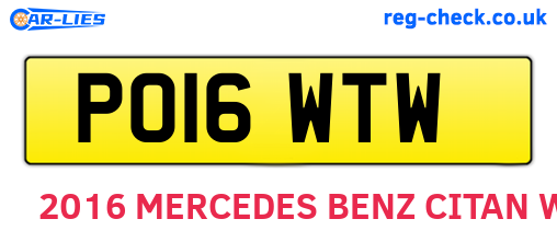 PO16WTW are the vehicle registration plates.