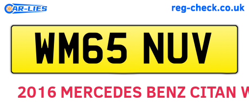 WM65NUV are the vehicle registration plates.