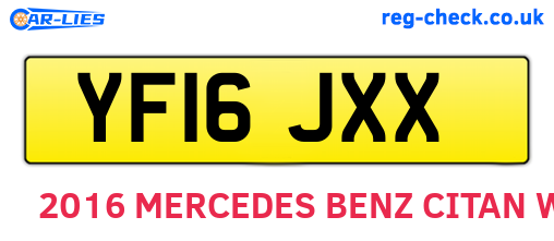 YF16JXX are the vehicle registration plates.