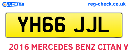 YH66JJL are the vehicle registration plates.