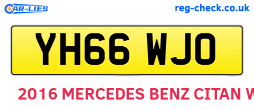 YH66WJO are the vehicle registration plates.