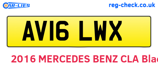 AV16LWX are the vehicle registration plates.