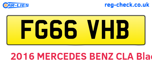 FG66VHB are the vehicle registration plates.