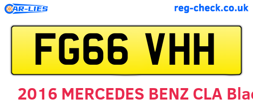 FG66VHH are the vehicle registration plates.