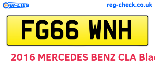 FG66WNH are the vehicle registration plates.