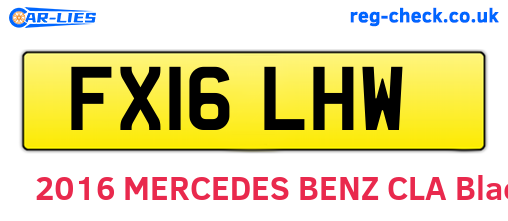 FX16LHW are the vehicle registration plates.